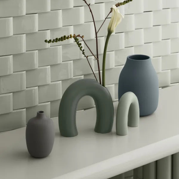 Blomus Kagetsu Vase M, Agave green, H18cm,B18cm,T5,5cm