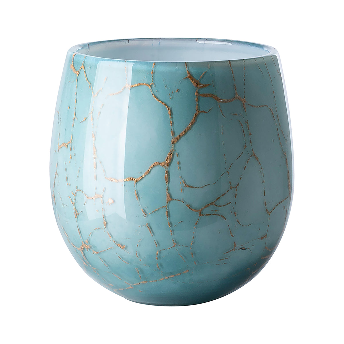 Fink Living Cosmic Windlicht grün-gold, h 17 cm
