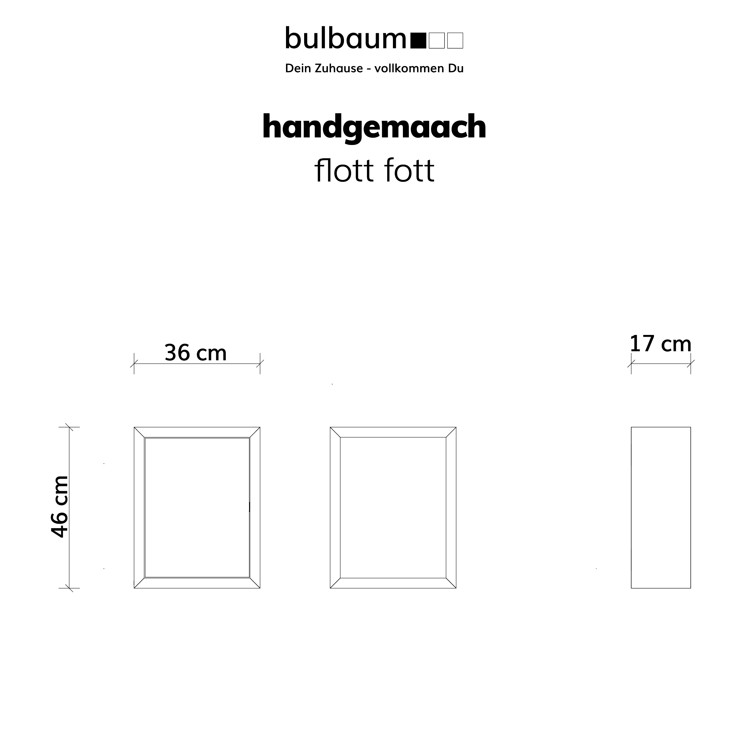 bulbaum "handgemaach" Wäscheabwurf Set "flott fott"
