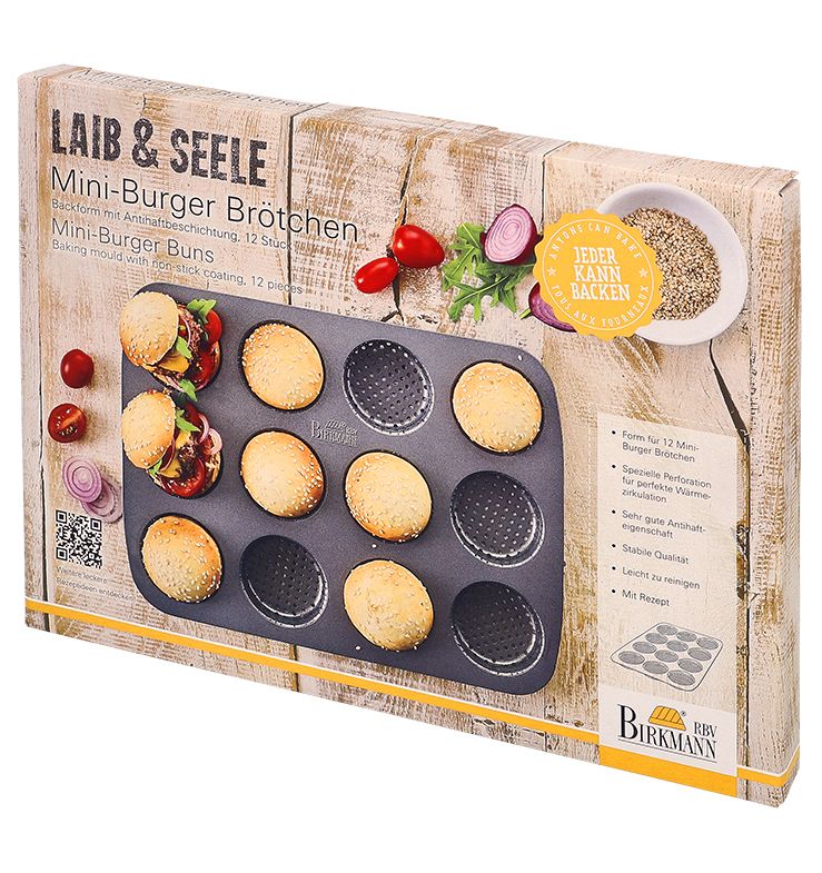 Birkmann Laib & Seele Mini-Burger-Brötchen-Backform