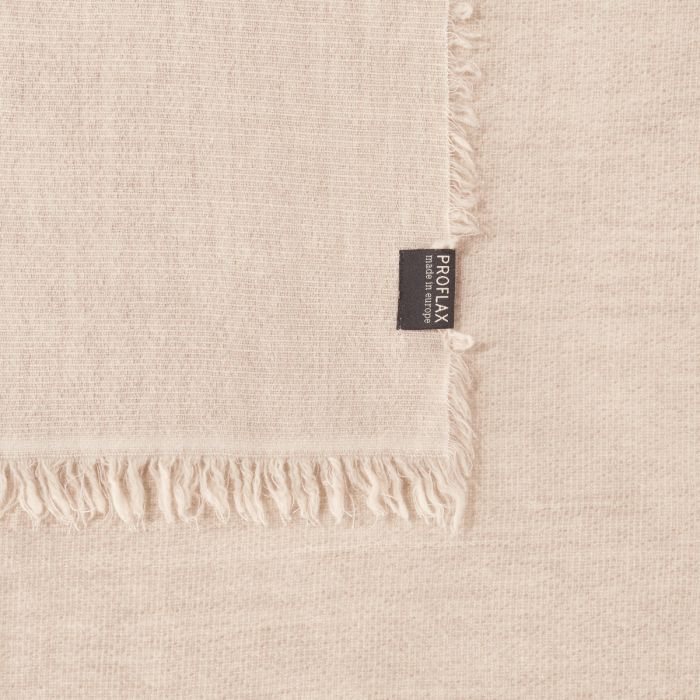 Proflax 8190 Plaid mit Fransen Farbe 110 sand, 130x170cm