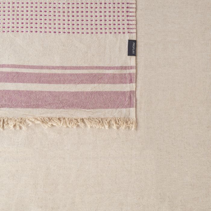 Proflax 8199 Plaid mit Fransen Farbe 244 viola, 135x180cm