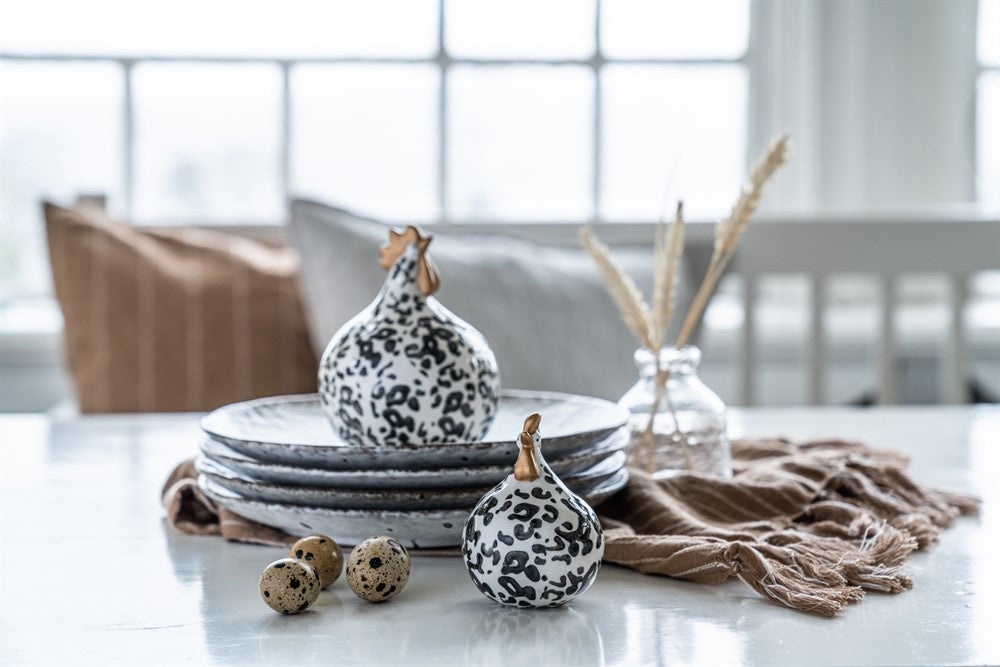 Höna Hen Savanna Keramik 2er Set 9cm und 13 cm