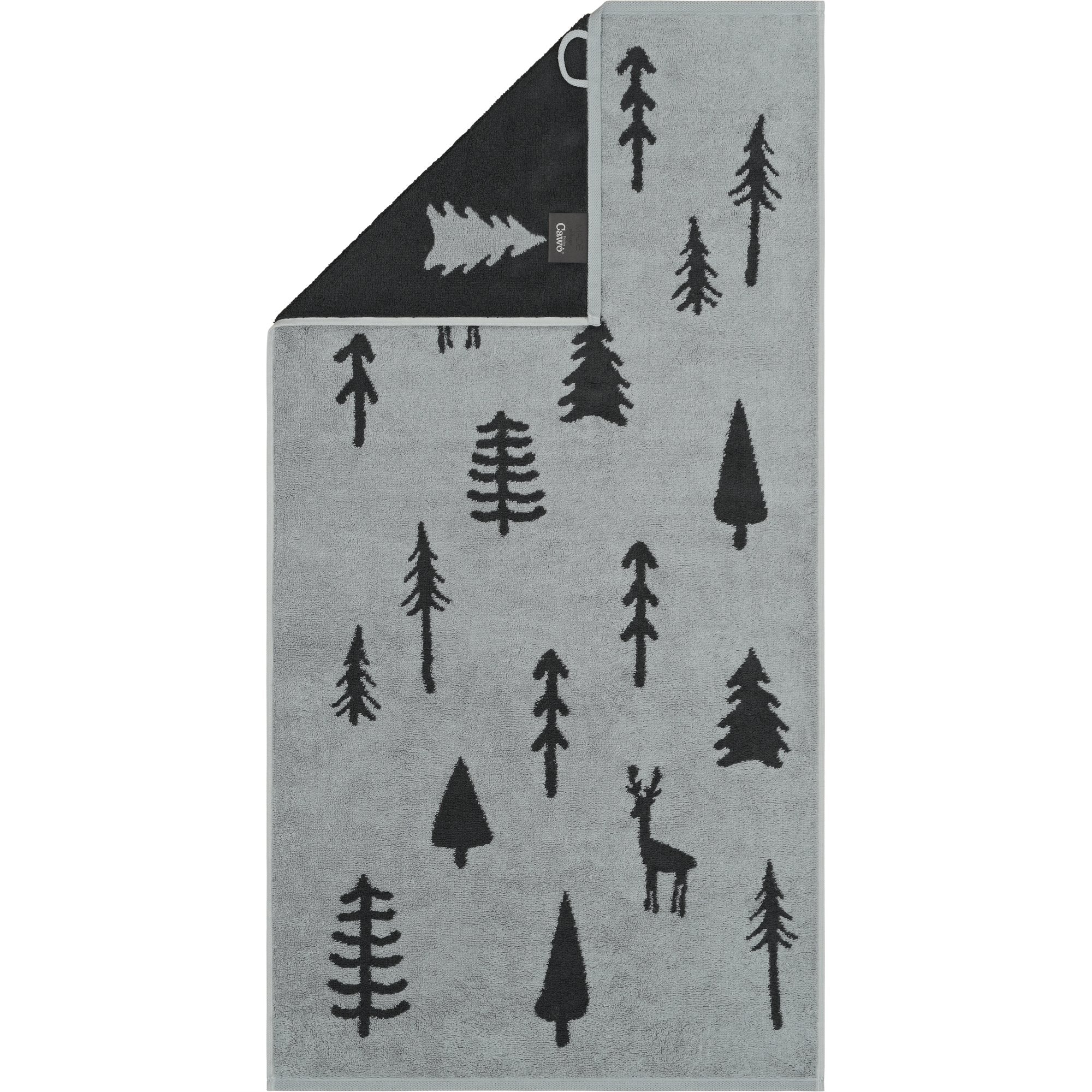 Cawö Winter Edition Tannen Handtuch, 50x100cm, Fb. 70 platin/basalt