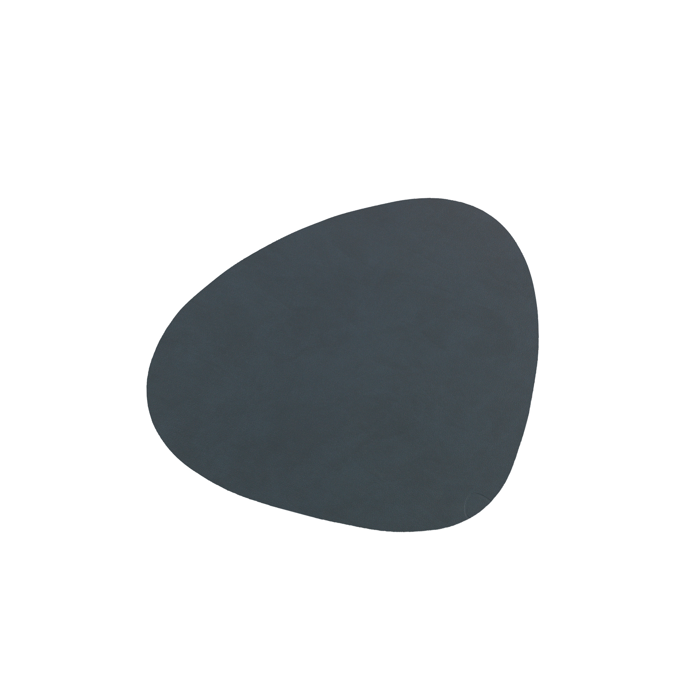 LindDNA Glasuntersetzer Leather Nupo anthracite Curve 11 x 13 cm