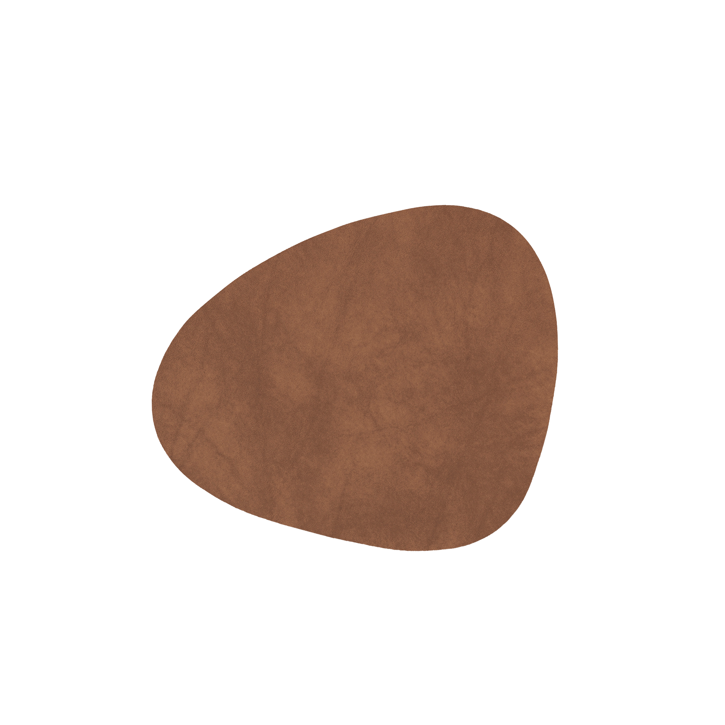 LindDNA Glasuntersetzer Leather Nupo nature Curve 11 x 13 cm
