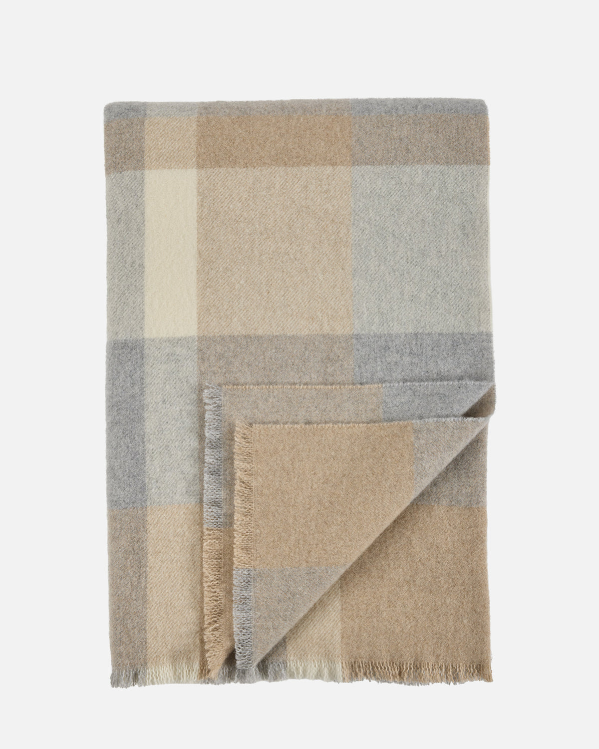 Eskimo Biella Karo Decke perla/beige 130x200 cm
