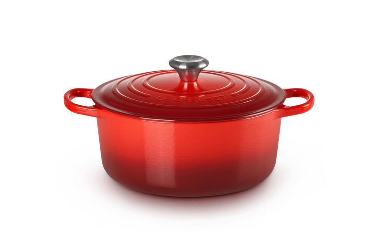 Le Creuset Bräter Gusseisen rund kirschrot 26 cm 5.3 l