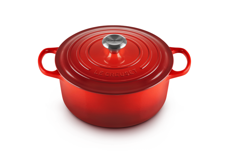 Le Creuset Bräter Gusseisen rund kirschrot 26 cm 5.3 l