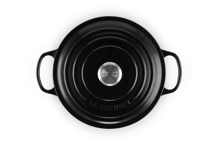 Le Creuset Bräter Gusseisen rund schwarz 24 cm 4.2 l