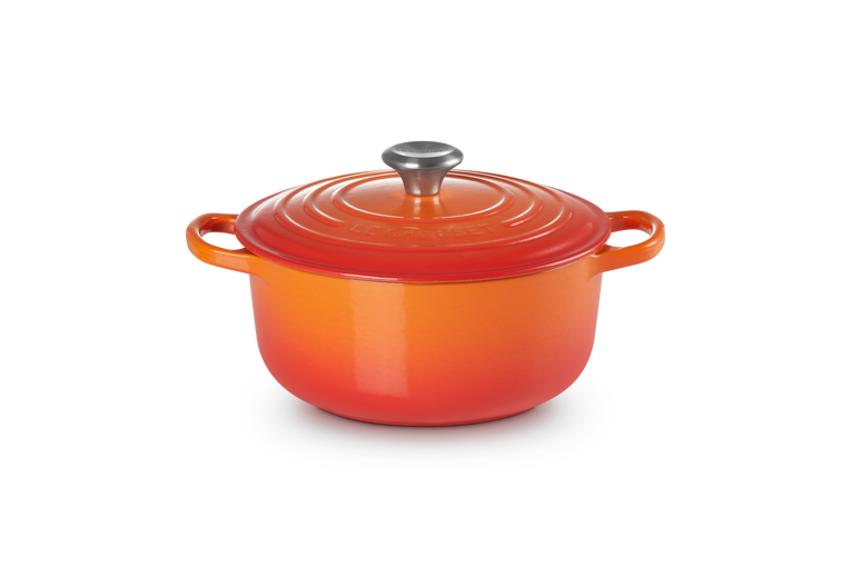 Le Creuset Bräter Gusseisen rund ofenrot 20 cm 2,4 l