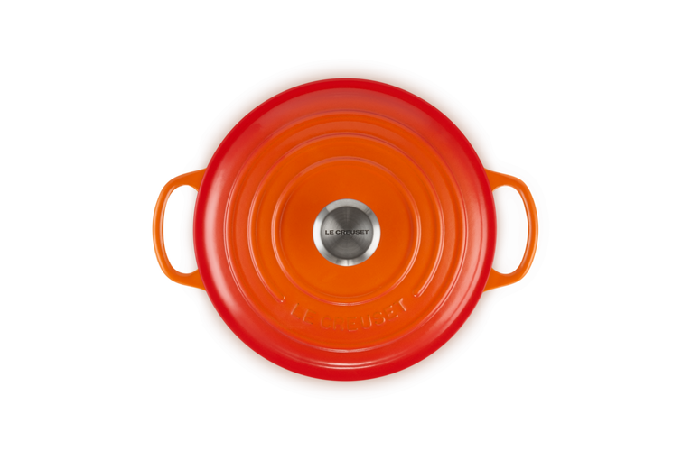 Le Creuset Bräter Gusseisen rund ofenrot 20 cm 2,4 l