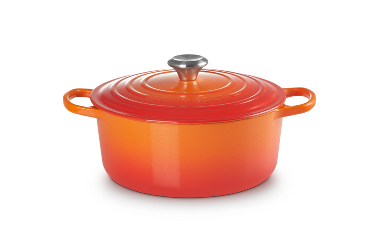 Le Creuset Bräter Gusseisen rund ofenrot 26 cm 5.3 l