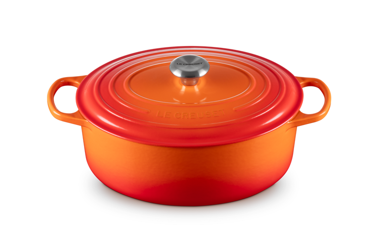 Le Creuset Bräter Gusseisen oval ofenrot 31 cm 6.3 l