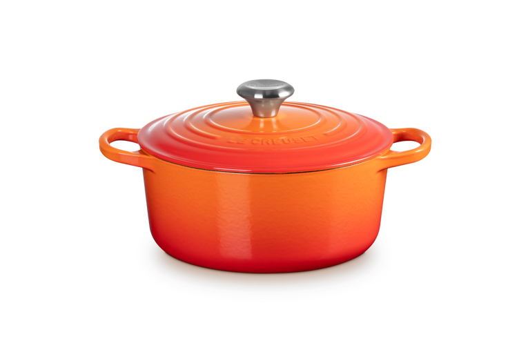Le Creuset Bräter Gusseisen rund ofenrot 24 cm 4.2 l