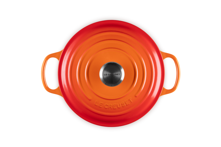 Le Creuset Bräter Gusseisen rund ofenrot 24 cm 4.2 l