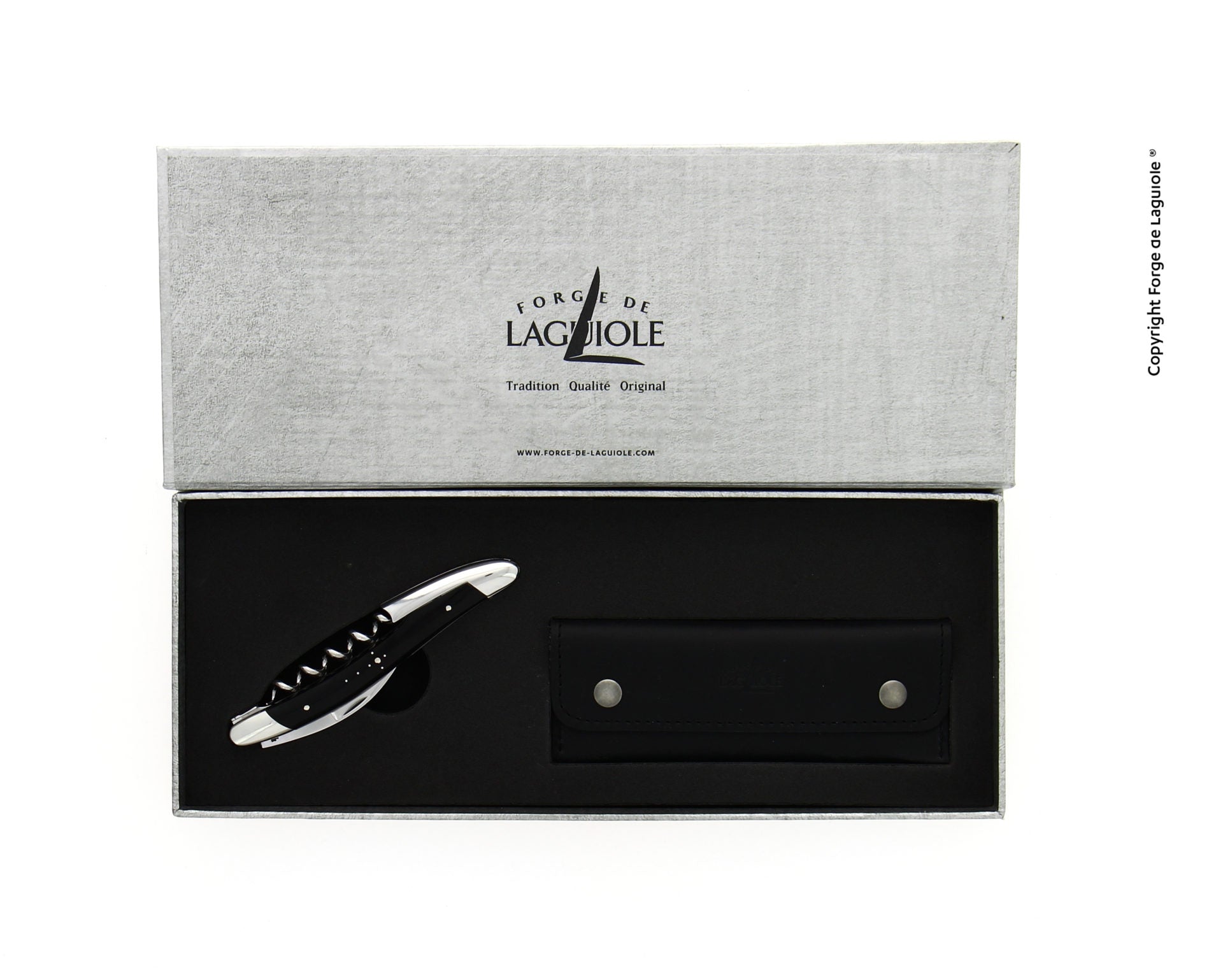 Laguiole SommelierMesser Hochglanz poliert mit Griff aus dunklem Horn