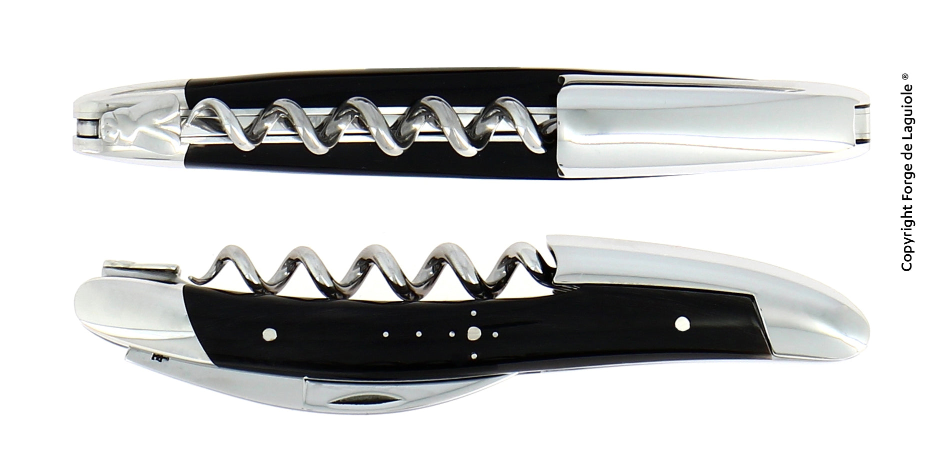 Laguiole SommelierMesser Hochglanz poliert mit Griff aus dunklem Horn