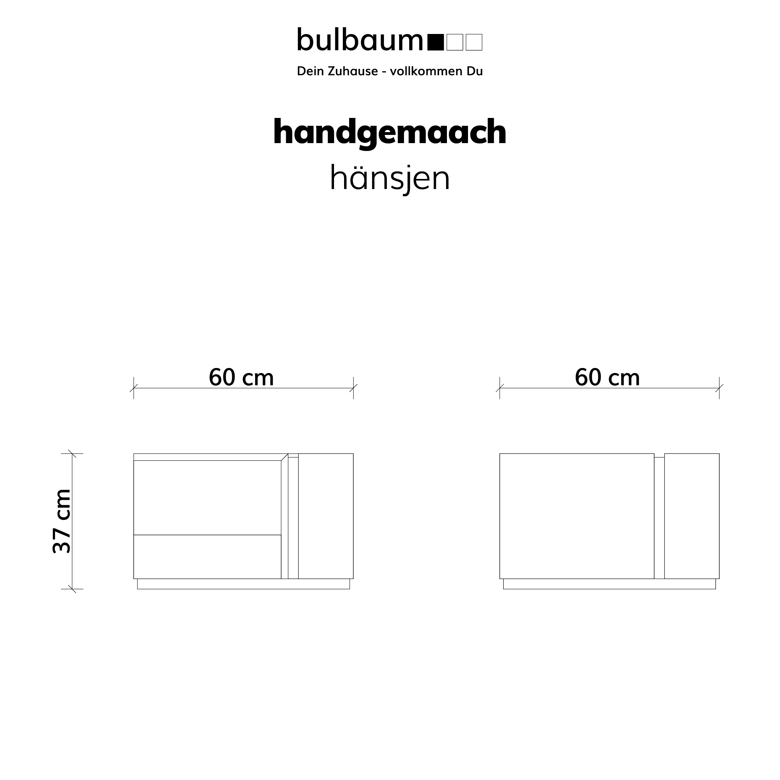 bulbaum "handgemaach" Couchtisch "Hänsjen"