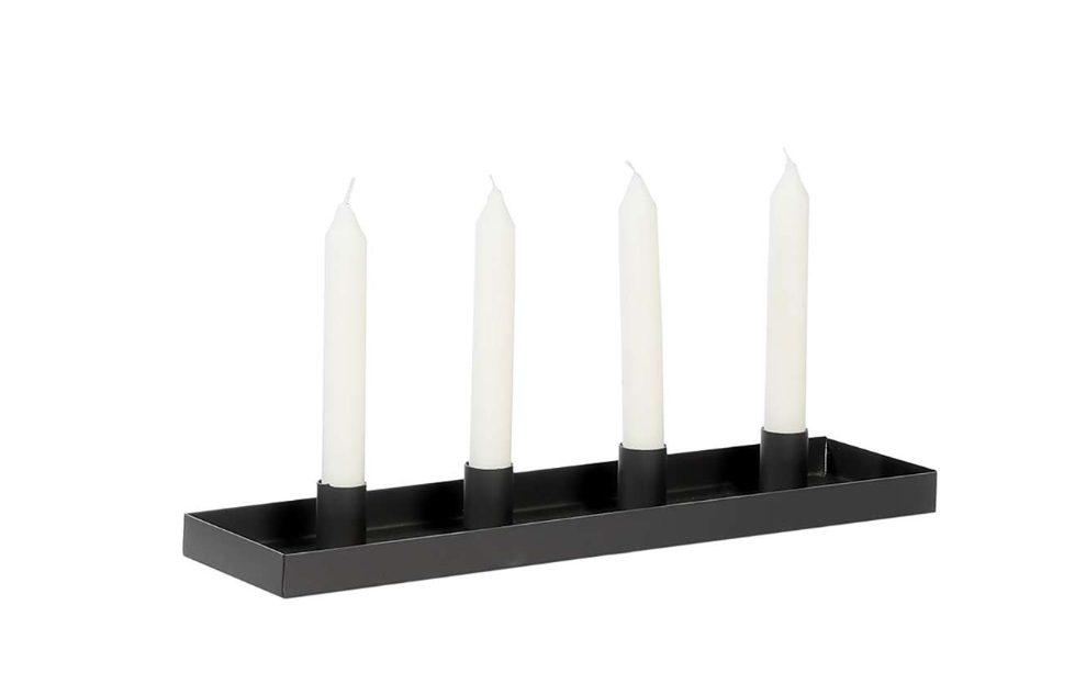 WMG Eisen- Leuchter Rose, 10x40cm, für 4 Kerzen