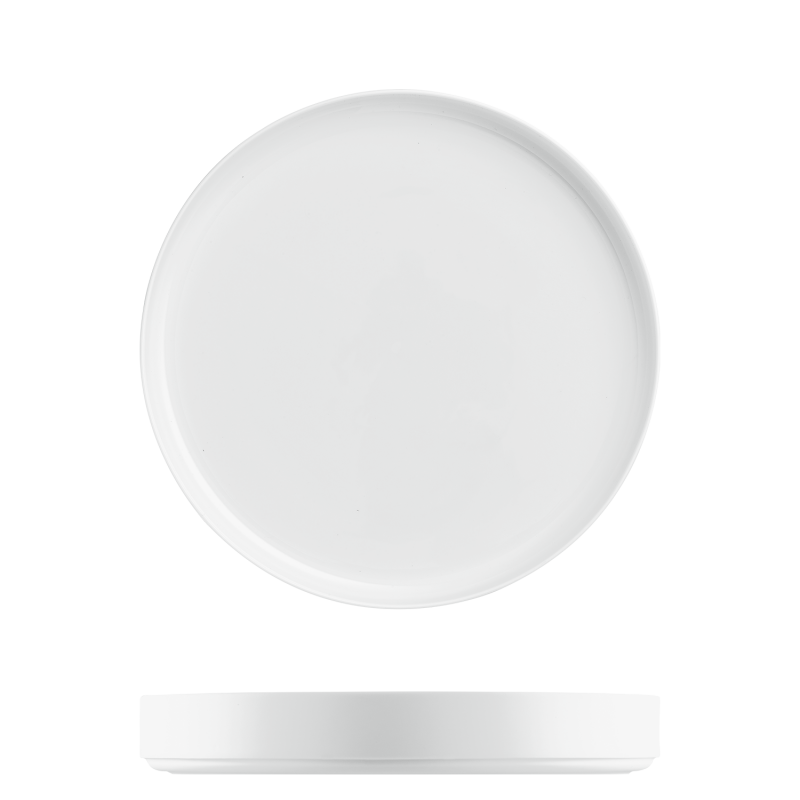 Fürstenberg DATUM Schale L flach weiß satiniert ⌀22,6cm