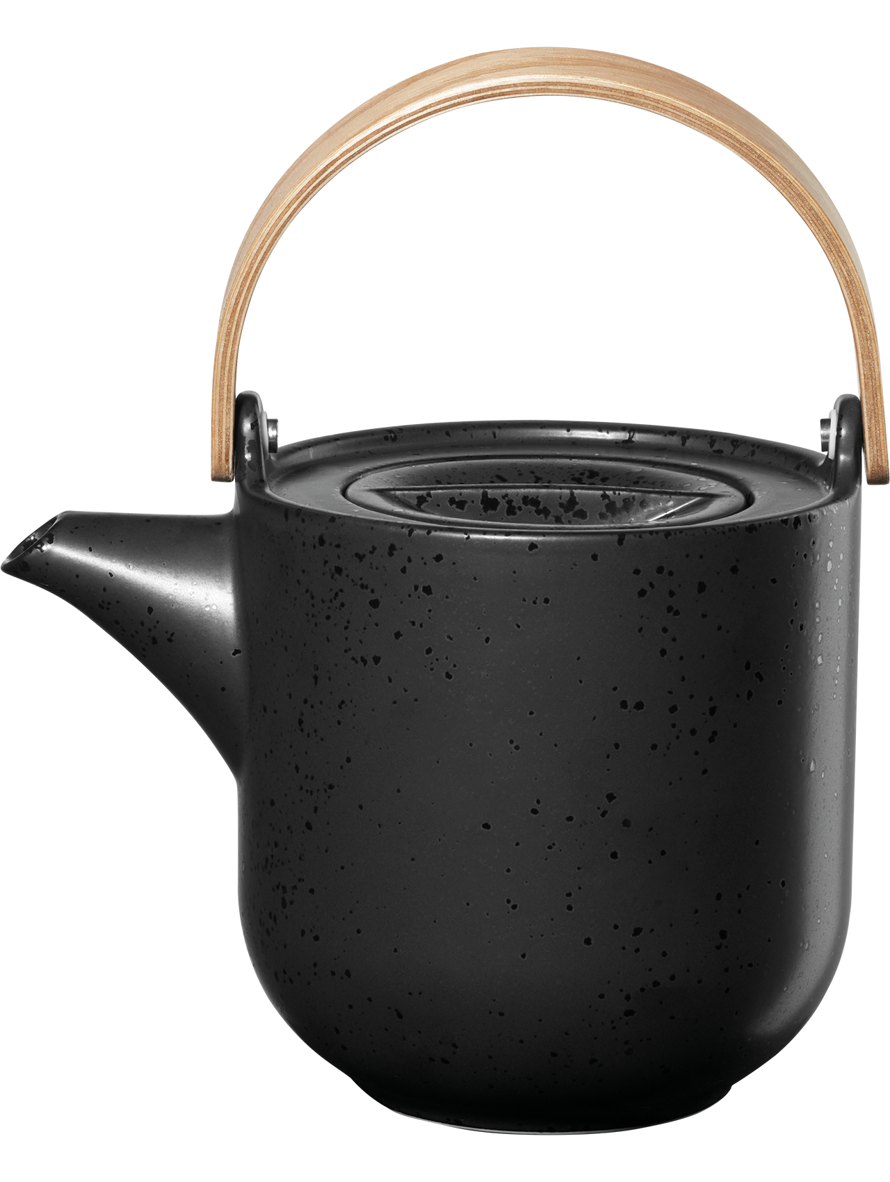 ASA coppa kuro Teekanne mit Holzgriff schwarz 17,5 x 12,6 cm H. 14,5 cm 1,0 l