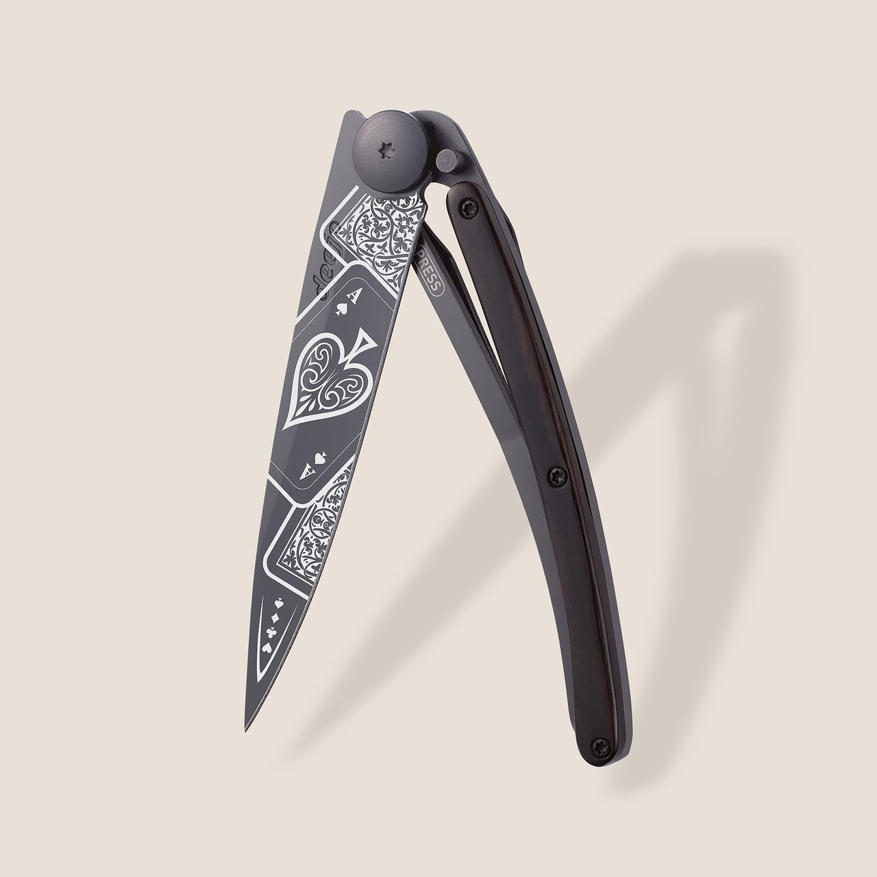 Deejo Taschenmesser 37g Ebenholz Viel Glück