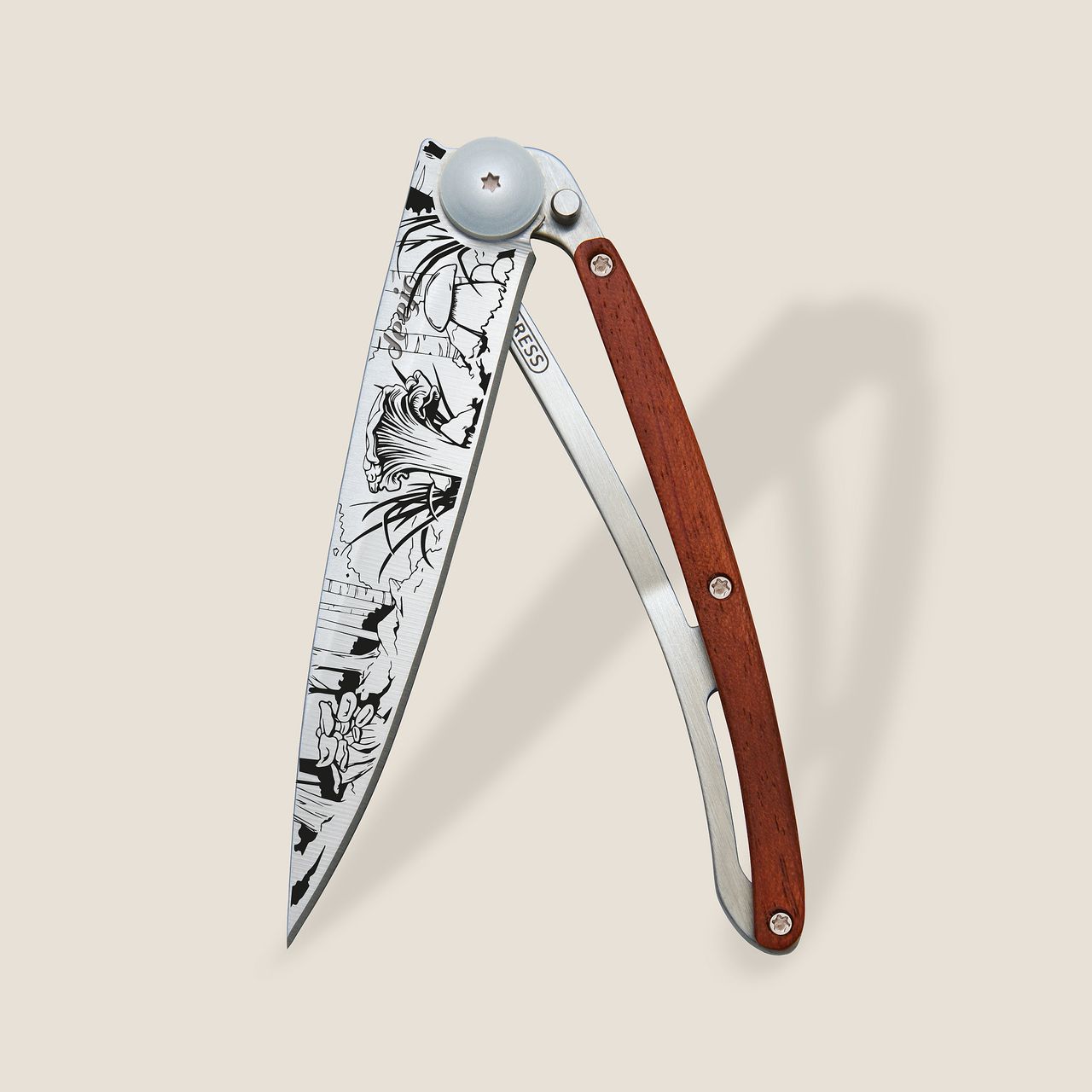 Deejo Taschenmesser37g Korallenholz Pilz