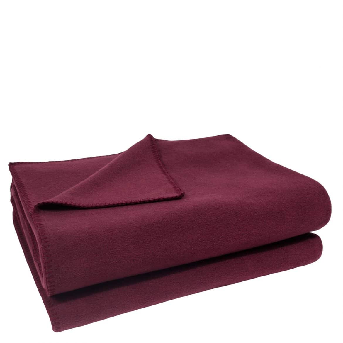 Zoeppritz Soft-Fleece Decke Farbe 390 wine 110 x 160 cm