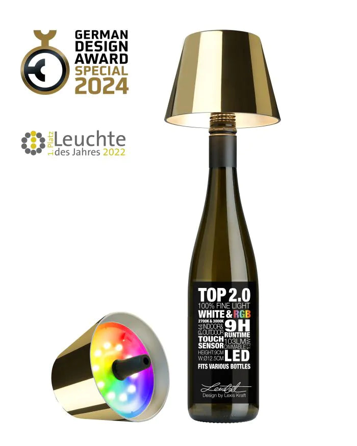 Sompex TOP 2.0 Flaschenleuchte gold RGB