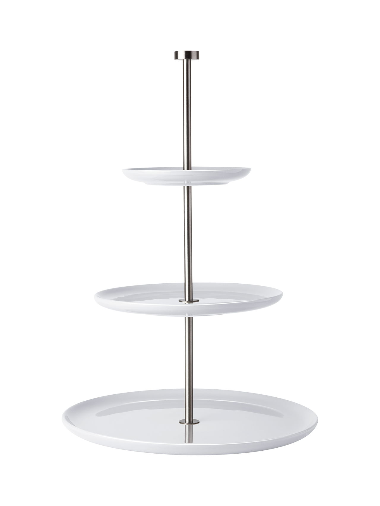 ASA grande Etagere flach 3-stufig weiß glänzend D.15/ 22/ 30 cm H. 47 cm