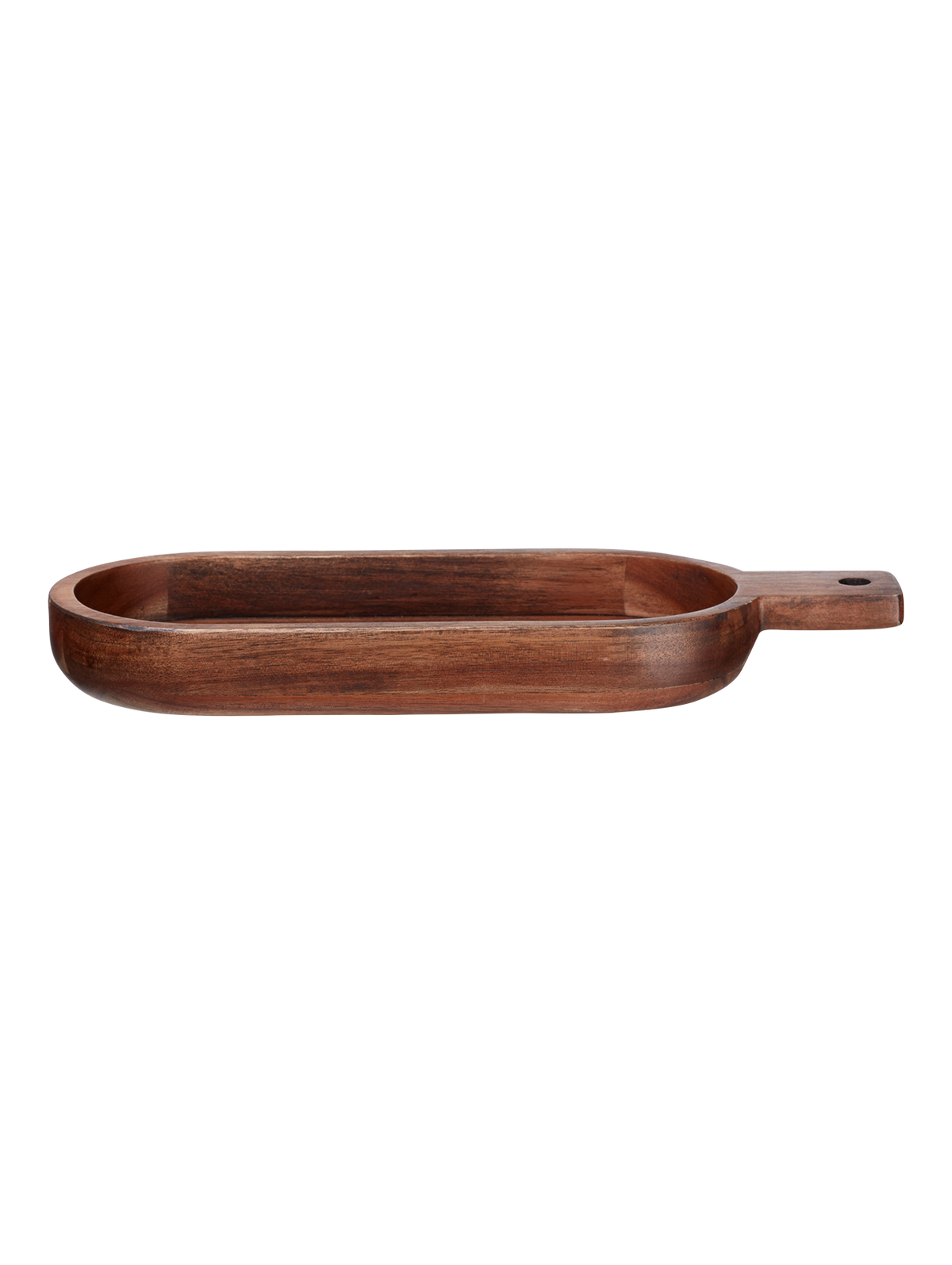ASA wood ovale Schale flach mit Griff Akazie massiv braun 33,4 x 13 cm