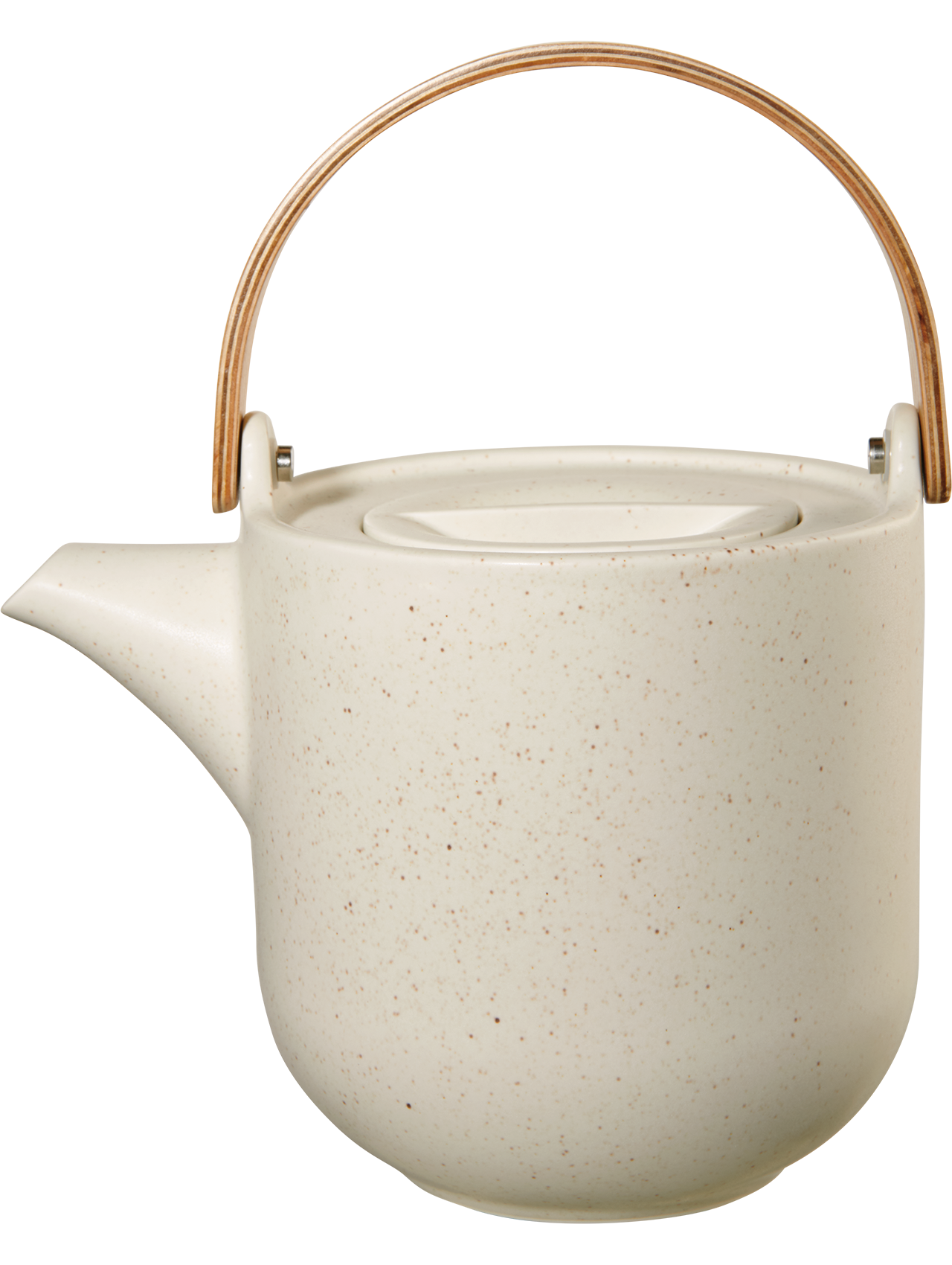 ASA coppa Sencha Teekanne mit Holzgriff weiß matt 17,5 cm x 12,6 cm H. 14,5 cm 1,0 l