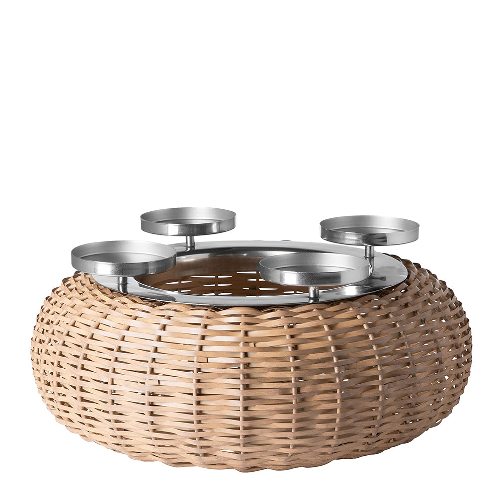 Fink Living Corbello Kranz 4flammig silber-natur