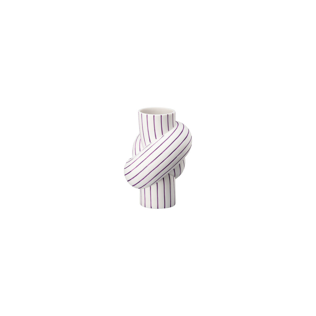 Rosenthal Vase Node Stripes Plum, 12cm