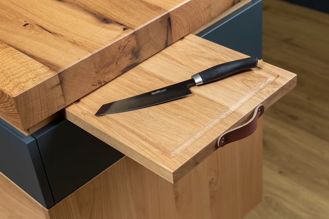 bulbaum "handgemaach" Kücheninsel "kichen woan"