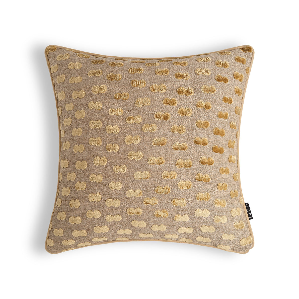 Kissenhülle mit goldenen Punkten in Größe 40x40