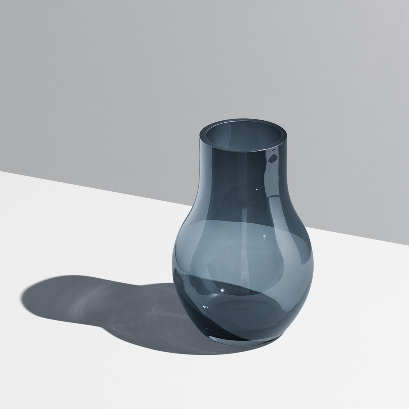Georg Jensen Vase Cafu Glass 300 mm tiefblau