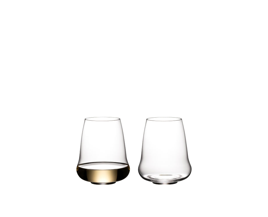 Riedel Stemless Wings Riesling / Sauvignon / Champagnerglas 2er Set
