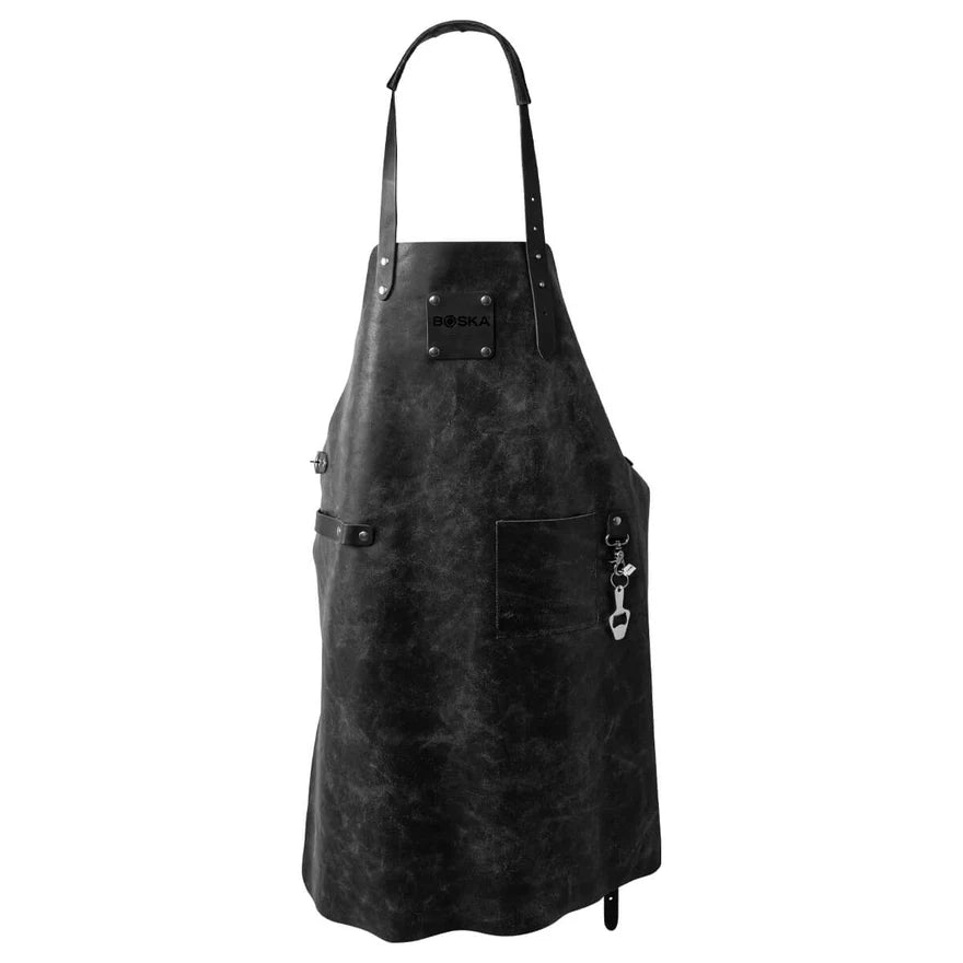 Boska Mr. Smith-Grillschürze Leder Schwarz