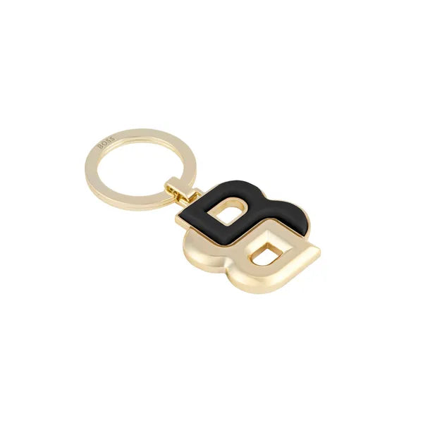 BOSS Schlüsselring Double B Black & Gold
