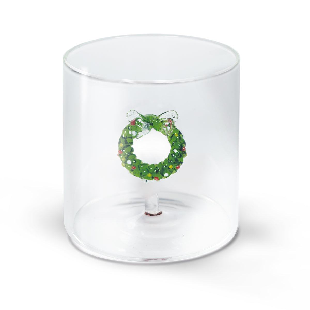 Glas mit Kranz