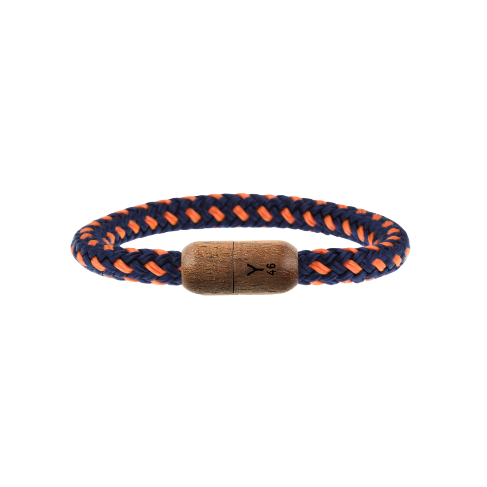 Eydl Palladium "Edison" Armband Nuss Paracord