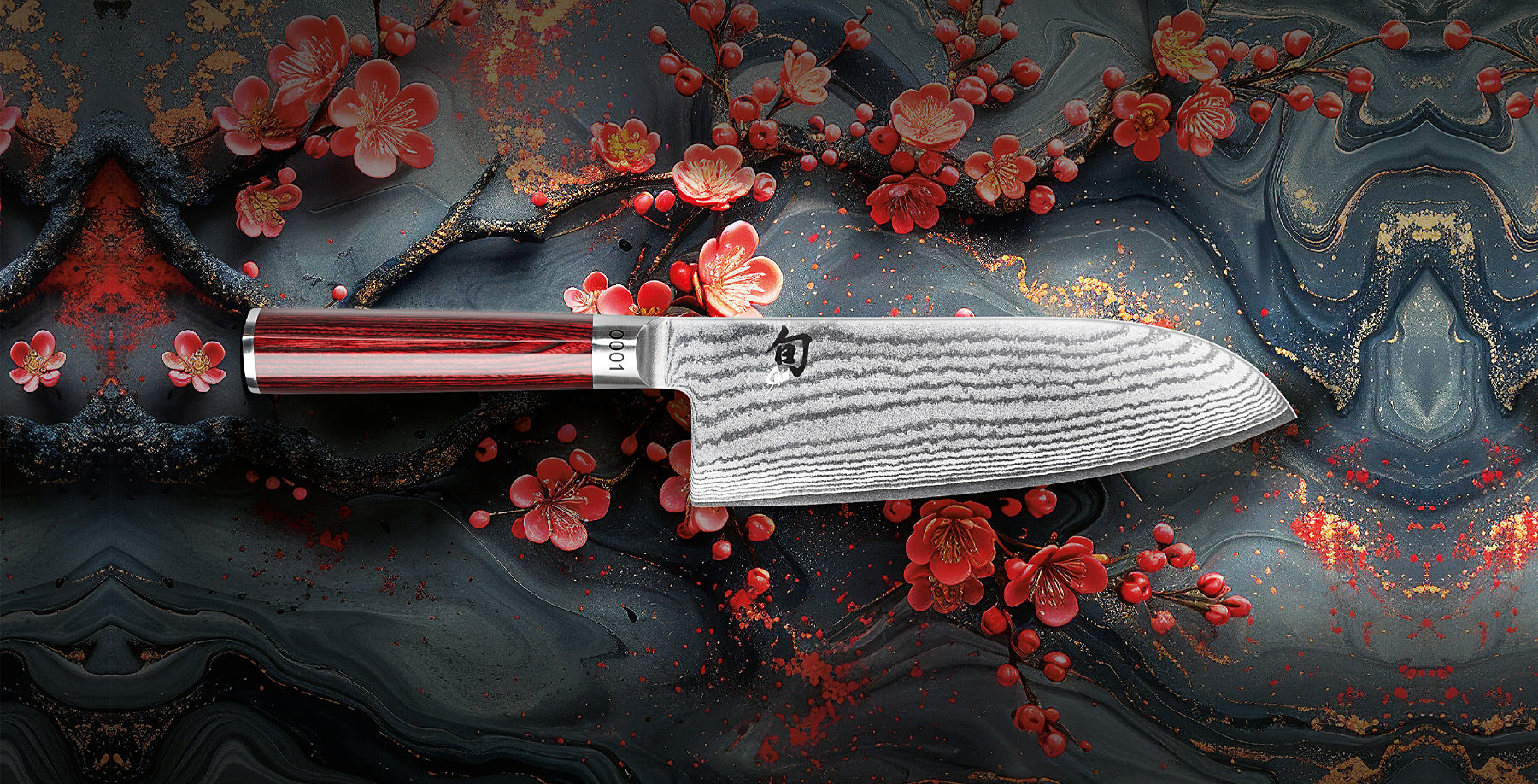 KAI DM-0717RD, Red Edition großes Santoku