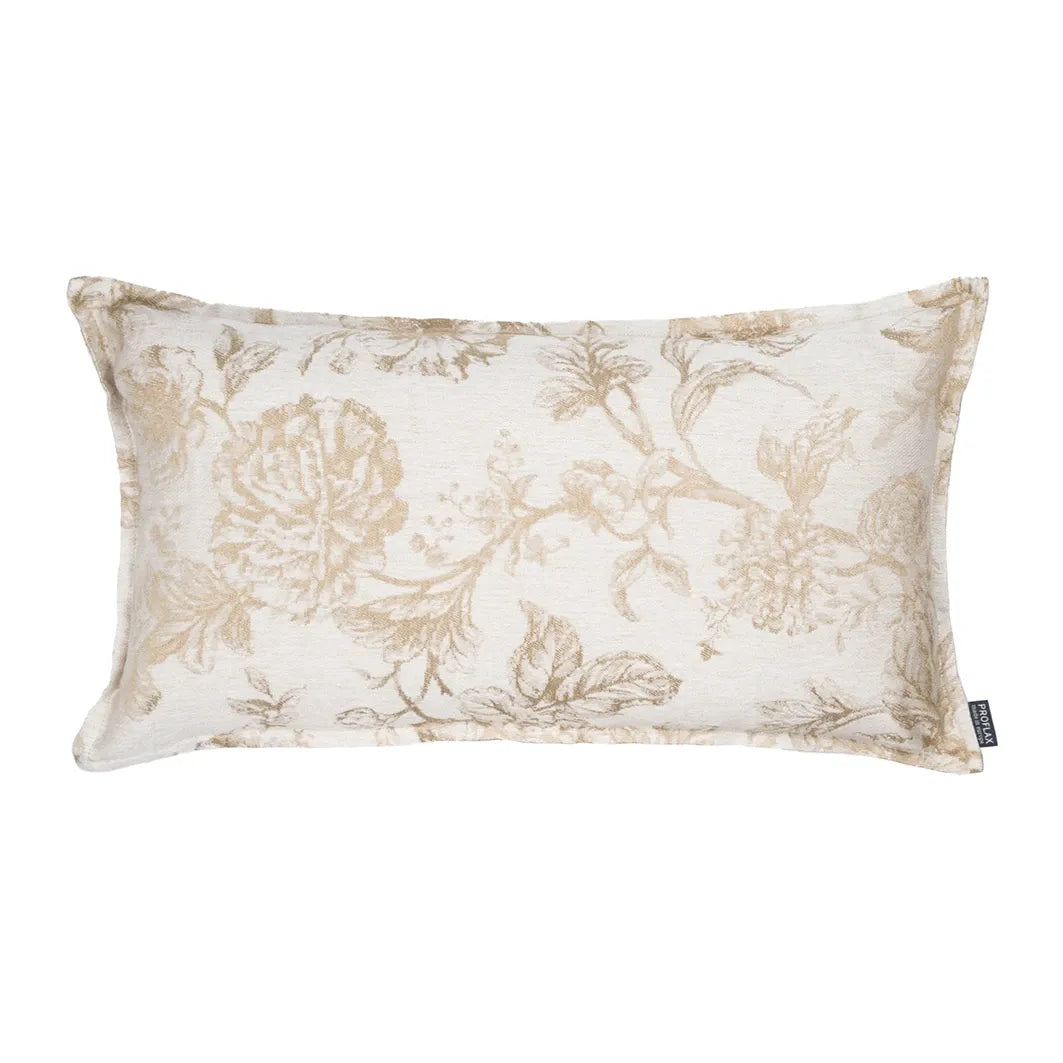 Proflax Kissenhülle Floral Toile beige-gold 35x60cm