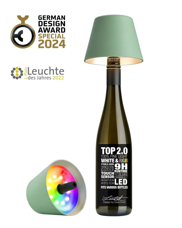 Sompex TOP 2.0 Flaschenleuchte olivgrün RGB
