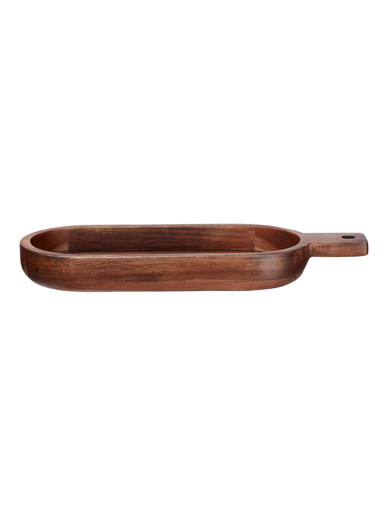 ASA wood ovale Schale flach mit Griff Akazie massiv braun 33,4 x 13 cm H. 3,5 cm