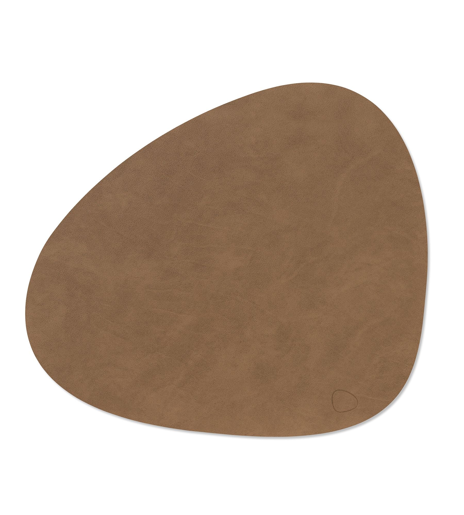 LindDNA Tischset Leather Nupo brown Curve L 37 x 44 cm