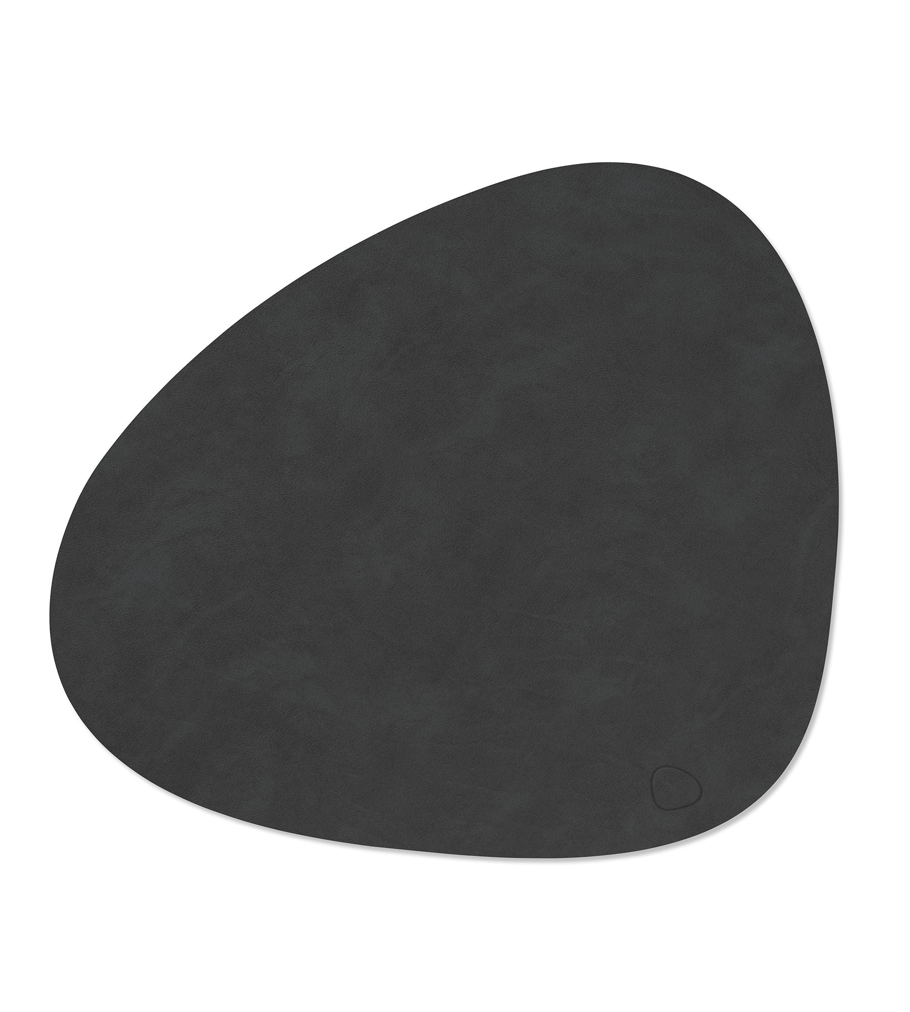 LindDNA Tischset Leather Nupo black Curve L 37 x 44 cm