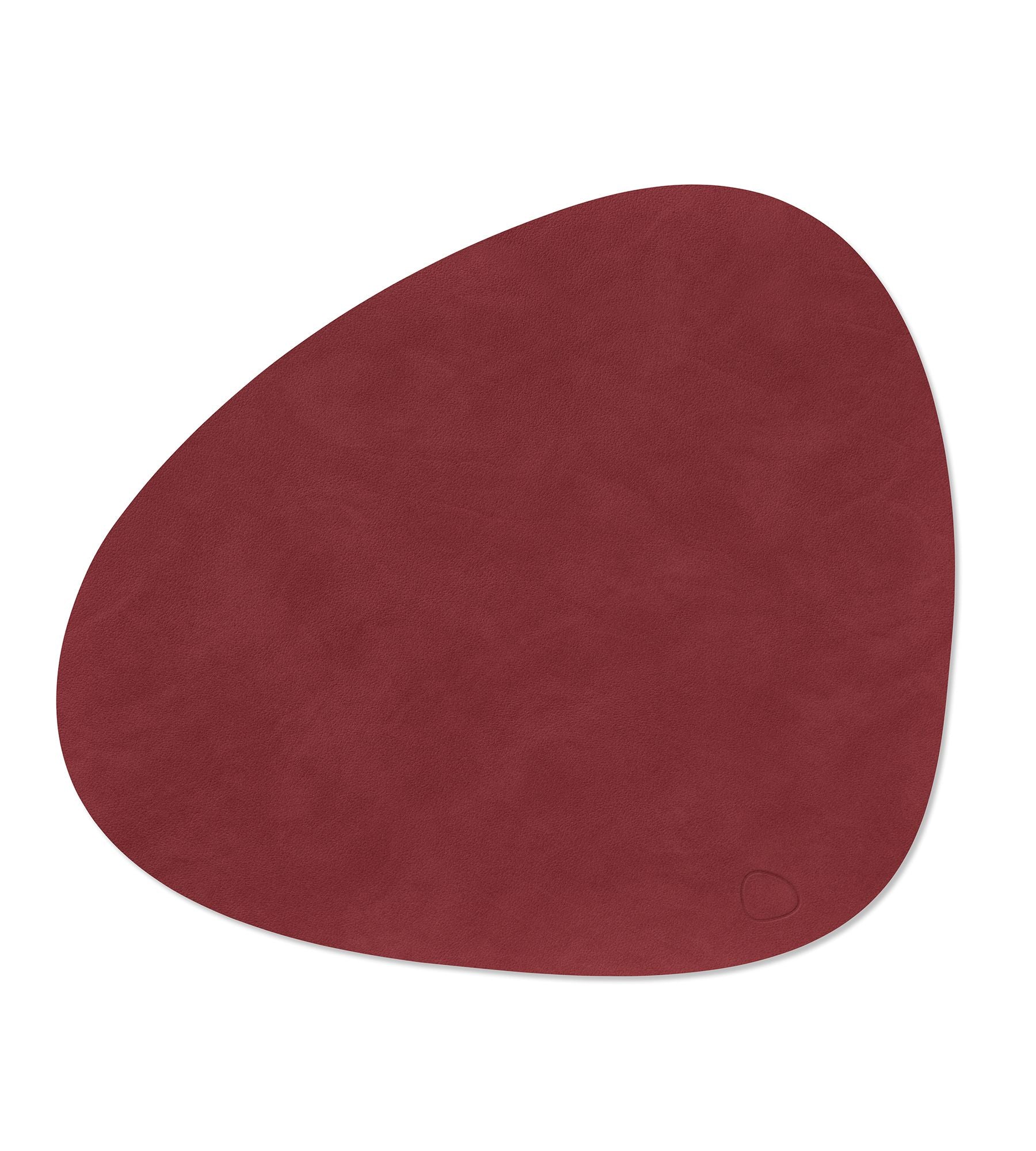 LindDNA Tischset Leather Nupo red Curve L 37 x 44 cm